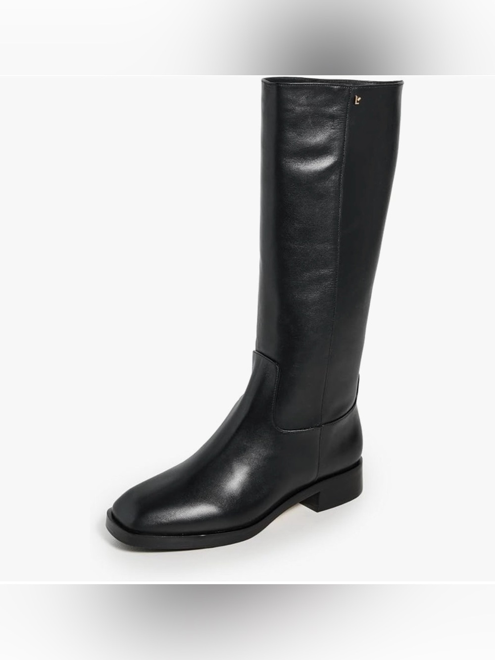 Larroude Women’s Anne Black Knee Length Leather Boots Size 11 NWT